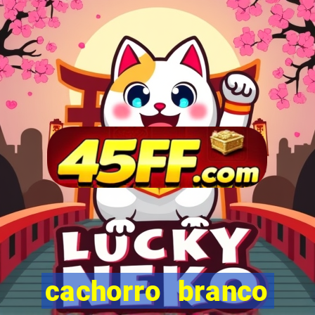 cachorro branco desenho animado